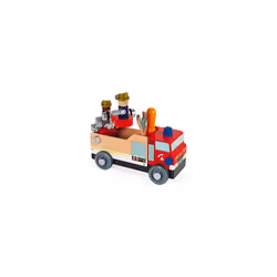 Janod - Brico'Kids Wooden Fire Truck, Fsc Certified - Construction Set - with 2 Firemen - 45 Pieces, Easy to Build - Wooden Toy for Children - fr - Additional view 2