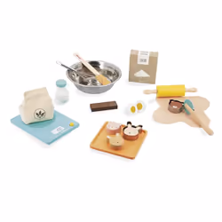 - My Bakery - Pretend Play Kitchen and Doll's Tea Set Toy - 19 Wooden and Felt Pieces Included - FSC-Certified - Water-Based ...