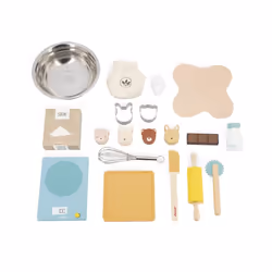 - My Bakery - Pretend Play Kitchen and Doll's Tea Set Toy - 19 Wooden and Felt Pieces Included - FSC-Certified - Water-Based Paints - 3 Years +,