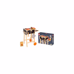 - Wooden Barbecue - Children's Pretend Play Cooking Set - Includes 57 Accessories - 2 Silent Wheels - 3 Years +, J06619 - Additional view 9
