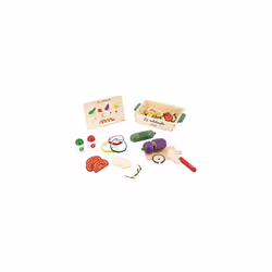 - Ratatouille Set - 32 Kitchen Accessories - Includes the Recipe + Utensil + Vegetables - Pretend Play Toy - FSC Wooden Toy - 3 Years +, J06626