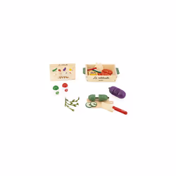 - Ratatouille Set - 32 Kitchen Accessories - Includes the Recipe + Utensil + Vegetables - Pretend Play Toy - FSC Wooden Toy - 3 Years +, J06626