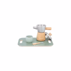 Italian-Style Set-13 Wood Accessories-Pretend Play Toy-Children's Coffee Set-FSC Wooden Toy-24 Months +, J06630, Multicolor - Additional view 4