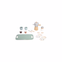 Italian-Style Set-13 Wood Accessories-Pretend Play Toy-Children's Coffee Set-FSC Wooden Toy-24 Months +, J06630, Multicolor - Additional view 6