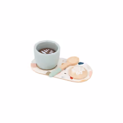 Italian-Style Set-13 Wood Accessories-Pretend Play Toy-Children's Coffee Set-FSC Wooden Toy-24 Months +, J06630, Multicolor - Additional view 9