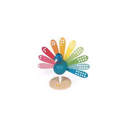 - I'M Learning to Count Peacock - Wooden Early Learning Educational Toy - Teaches Numbers and First Hand Movements - Ages 2 and Up, J08040,White
