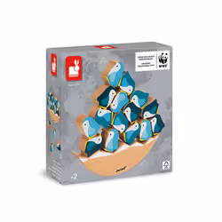 Janod WWF Penguin Rocker Kids Wooden Balancing Learning Game 2y+