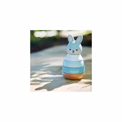 FSC Wood Rabbit-4 Stackable Pieces-Early-Years Toy-Fine Motor Skills-in Partnership with WWF-12 Months +, J08653, Blue - Additional view 5