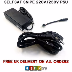 Selfsat Genuine Power Supply 220V 240V for Snipe 3, Snipe 4, Platinum, Dome 2 BT