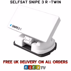 Selfsat Snipe 3 R Twin LNB with Remote Control Motorhome Caravan Satellite Dish