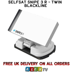 Selfsat Snipe 3 R Twin Black Line Camping Auto Satellite with Remote Control