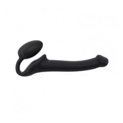 Strap-on-me 6012833 dildo Strap-on dildo Anal sex, Vaginal sex Black Plastic, Silicone 155 mm 2.7 cm