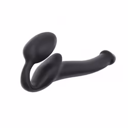 Strap-on-me 6012833 dildo Strap-on dildo Anal sex, Vaginal sex Black Plastic, Silicone 155 mm 2.7 cm