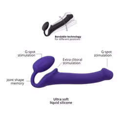 Strap-on-me 6013229 dildo Strap-on dildo Anal sex, Vaginal sex Purple Plastic, Silicone 156 mm 3.3 cm