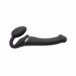Strap-on-me 6013953, Couple vibrator, Clitoral stimulation, G-Point stimulation, Vaginal stimulation, Black, Acrylonitrile bu ...