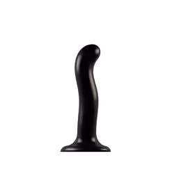 Strap-on-me 6015780, Strap-on dildo, Anal sex, Vaginal sex, Black, Silicone, Curved, Water-based lubricant