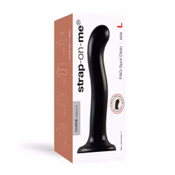 Strap-on-me 6015780 Strap-on dildo Anal sex, Vaginal sex Black Silicone 190 mm 3.45 cm
