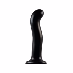 Strap-on-me 6015797, Strap-on dildo, Anal sex, Vaginal sex, Black, Silicone, Curved, Water-based lubricant