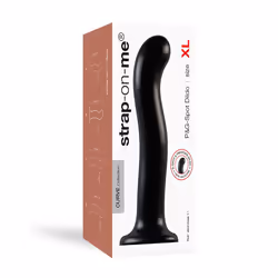 Strap-on-me 6015797 Strap-on dildo Anal sex, Vaginal sex Black Silicone 198 mm 3.6 cm