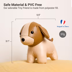 Little Big Friends Tiny Friends | Rattle Toy | Special Stuffed Animal | Easy to Clean | Adrien The Dog