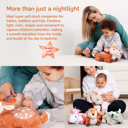 Calming Nightlight Star Projector | Gentle Brightness | 3 Colors | 3 Constellations | Auto-Shutoff | Twilight Buddies- Fawn - Additional view 2