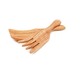 Berard French Olive Wood Wide Design Spaghetti or Salad Server Set