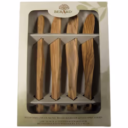 Berard Set of 4 Olivewood 7in /17.5cm Spreader Wood