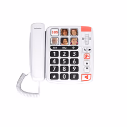 SwissVoice Xtra 1110, Analog telephone, Wired handset, Speakerphone, 8 entries, White