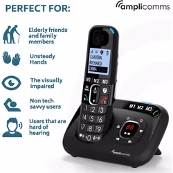 Amplicomms BigTel 1580 Single Cordless Big Button