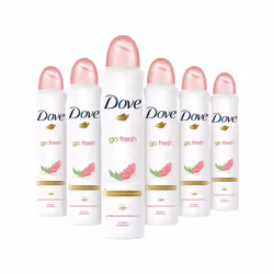 6 x 250ml Dove Women Deodorant Spray Pomegranate & Lemon Scent