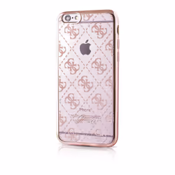 GUESS GUHCP6TR4GRG, Cover, Apple, iPhone 6/6S, Gold, Transparent