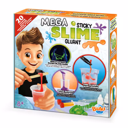 Buki Mega sticky slime, Experiment kit, Chemistry, 8 yr(s), Multicolour
