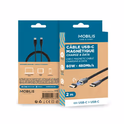 Mobilis 001350 Cable USB C / Magnetic USB C - 2m - 60W - Additional view 4