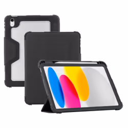 Mobilis 062004 tablet case 27.7 cm (10.9") Folio Black, Transparent