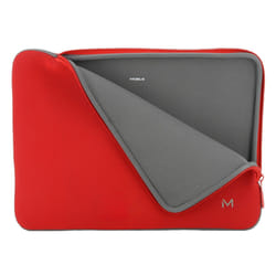 Mobilis 049019 laptop case 35.6 cm (14") Sleeve case Grey, Red