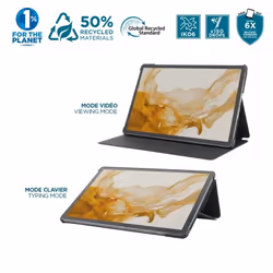 Mobilis 068016 tablet case 31.5 cm (12.4") Folio Black