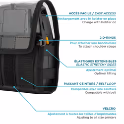 Mobilis 031020 handheld printer accessory Protective case Black, Transparent 5 pc(s) ZEBRA (ZQ320 Plus / ZQ511) ; HONEYWELL (RP2E / RP2F) ; BIXOLON (SPP-R410 / SPP-L300 / SPP-L410 / BK3-31) ; STAR (WSP I-450) - Additional view 7