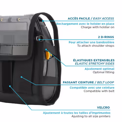 Mobilis 031021 handheld printer accessory Protective case Black, Transparent 5 pc(s) ZEBRA (ZQ610 Plus / ZQ620 Plus / ZQ630 Plus) ; HONEYWELL (RL3E / RP4E / RL4E) ; BIXOLON (SPP-R410 / SPP-L410 / XM7-40) ; STAR (SMT-400 I) - Additional view 7
