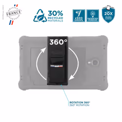 Mobilis 067014 PROTECH - Case + 360° rotating handstrap + kickstand for Galaxy Tab Active5 8'' - Additional view 5