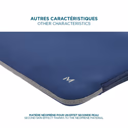 Mobilis 049022 laptop case 40.6 cm (16") Sleeve case Grey, Navy