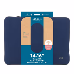 Mobilis 049022 laptop case 40.6 cm (16") Sleeve case Grey, Navy - Additional view 4