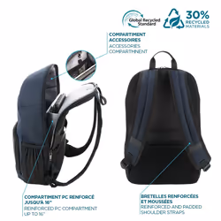 Mobilis 005042 backpack Casual backpack Black, Navy Polyester - Additional view 8