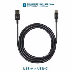 Mobilis 020013 USB cable 1 m USB A USB C Black - Additional view 3