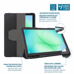 Mobilis 062016 tablet case 27.9 cm (11") Flip case Black, Transparent - Additional view 6