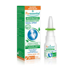 Respiratory Decongestant Nasal Spray 15ml - Cold & Flu - Hayfever & Blocked Nose Relief - Instant Action - 100% Natural & Organic Essential Oils - Sea