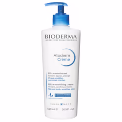 Bioderma Atoderm, Cream, Women, Elasticity, Moisturizing, Dry skin, Universal skin, 500 ml, Pump bottle