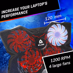 KLIM Cobra Laptop Cooling Pad - More than 500 000 units sold -NEW 2024