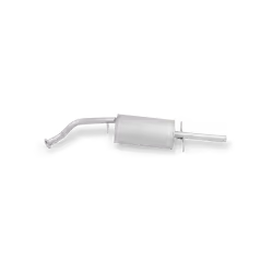 Rear silencer; HELLA; Rear with mounting parts; for CITROËN, PEUGEOT; 1726AG, 1726KY, 1726KZ, 1726N5, 1726N6