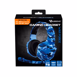 Subsonic SA5587 headphones/headset Wired Head-band Gaming Blue, Khaki