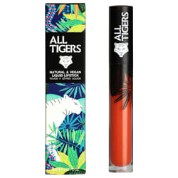 All Tiger Natural & Vegan Liquid Lipstick 8ml, Coral Orange